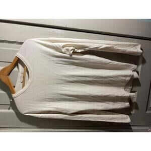 Smartwool Cream Long Sleeve  100% Wool Shirt Medium Base Layer